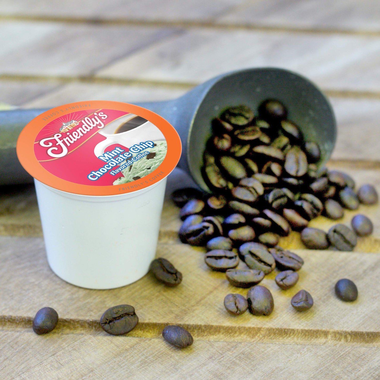 Friendlys Flavored Ice Cream Coffee Pods, Mint Chocolate Chip, 40 Count, Compatible with Keurig K Cup malt-inspired