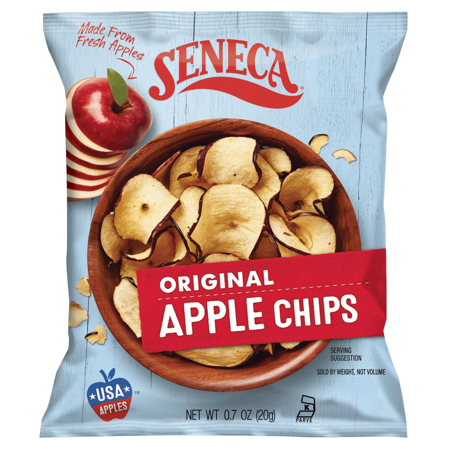 Seneca Apple Chips, 0.7 Ounce (Pack of 24), Made from 100% Red Delicious Apples, Foil-Lined Freshness Bag