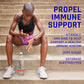 Propel Immune Support Electrolyte Enhanced Water Sports Drink, Orange Raspberry Flavored Water, 100% DV Vitamin C + Zinc, Zero C