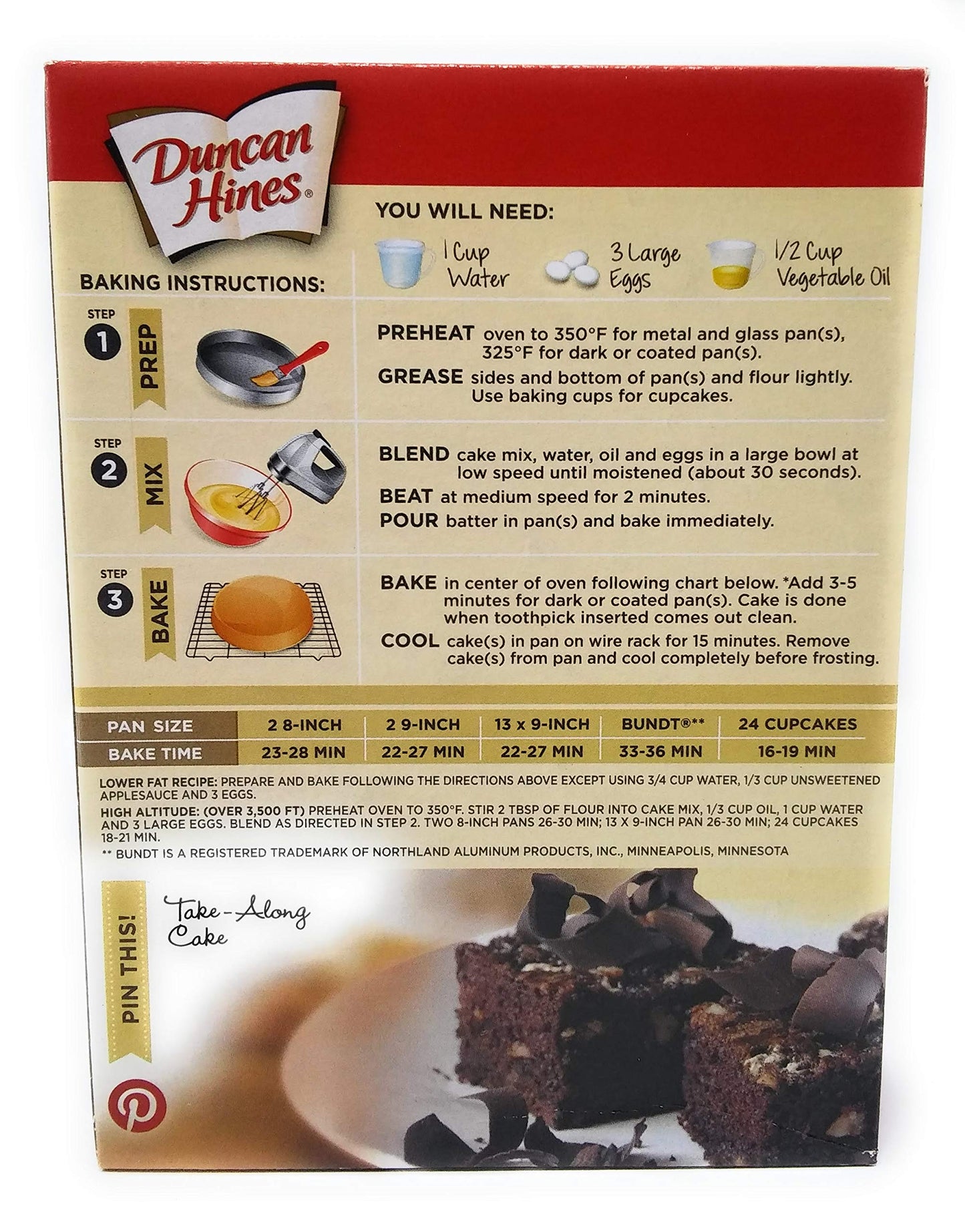 Duncan Hines Signature Swiss Chocolate Cake Mix 18.25Oz - 2 Boxes