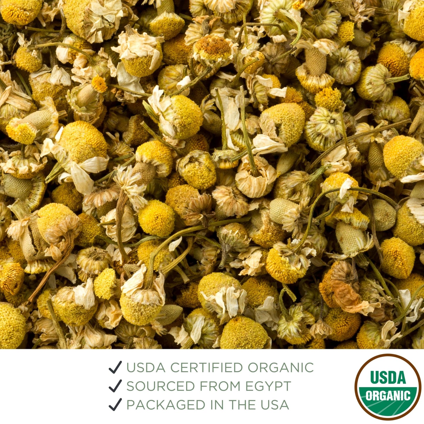 Elanen Naturals Organic Chamomile Flowers 4 Oz. (113G), Usda Certified Organic Chamomile Tea Loose Leaf, Camomile Tea, Manzanill