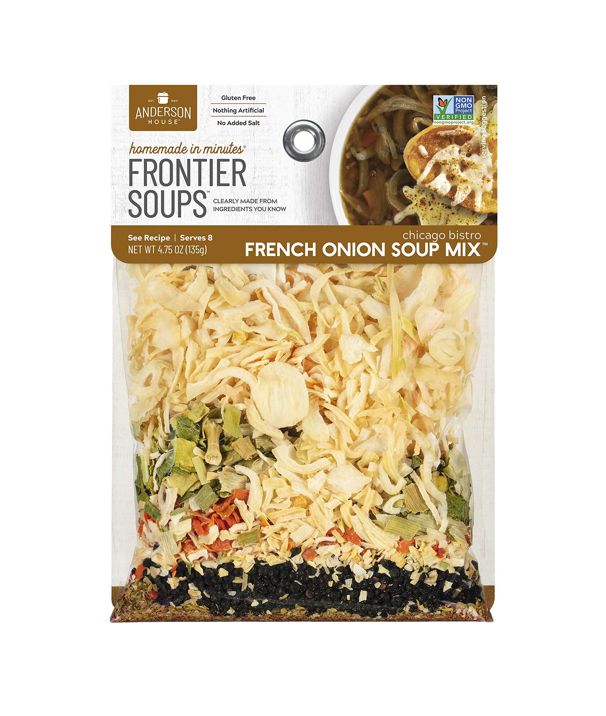 Frontier Soups Homemade In Minutes Chicago Bistro French Onion  4.75 Oz  2 Pk