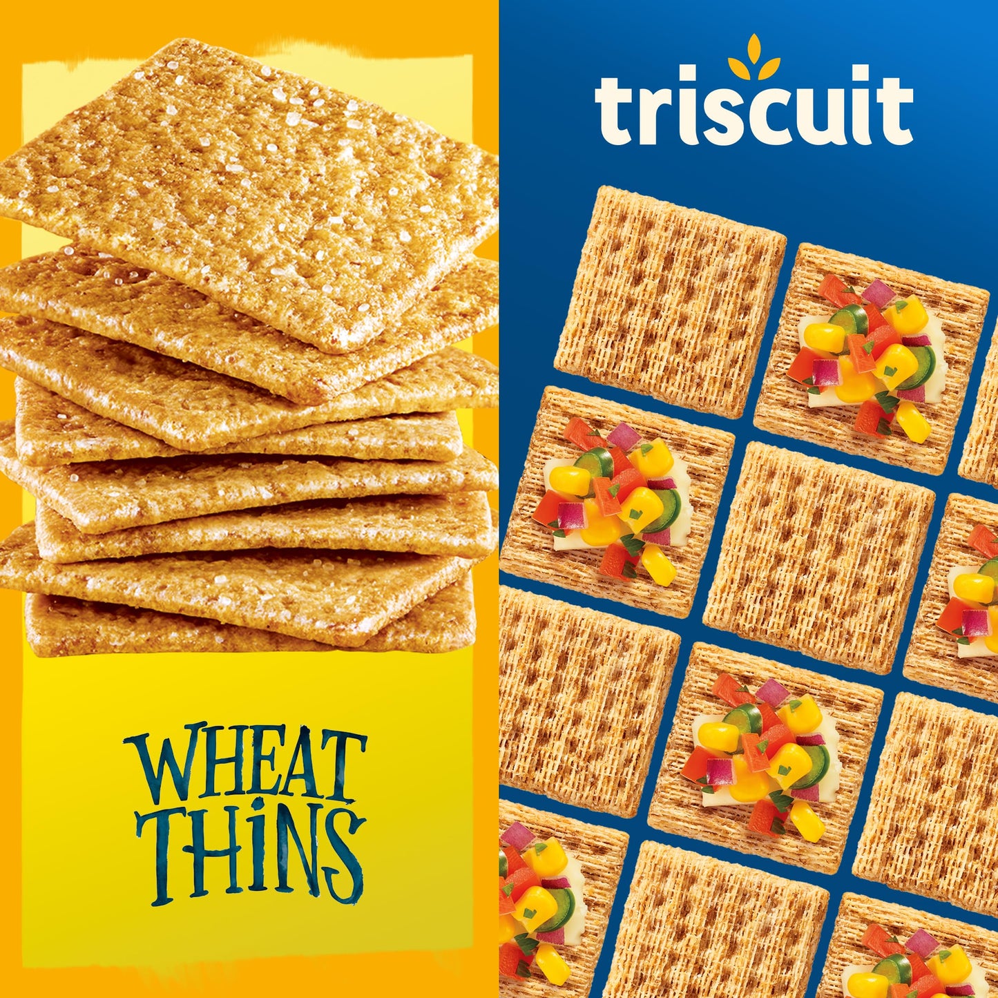Triscuit Original Whole Grain Wheat Vegan Crackers and Wheat Thins Original Whole Grain Wheat Crackers Variety Pack, 4 Boxes