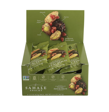 Sahale Snacks Pomegranate Flavored Pistachios Glazed Mix, 1.5 Ounces (Pack of 9)