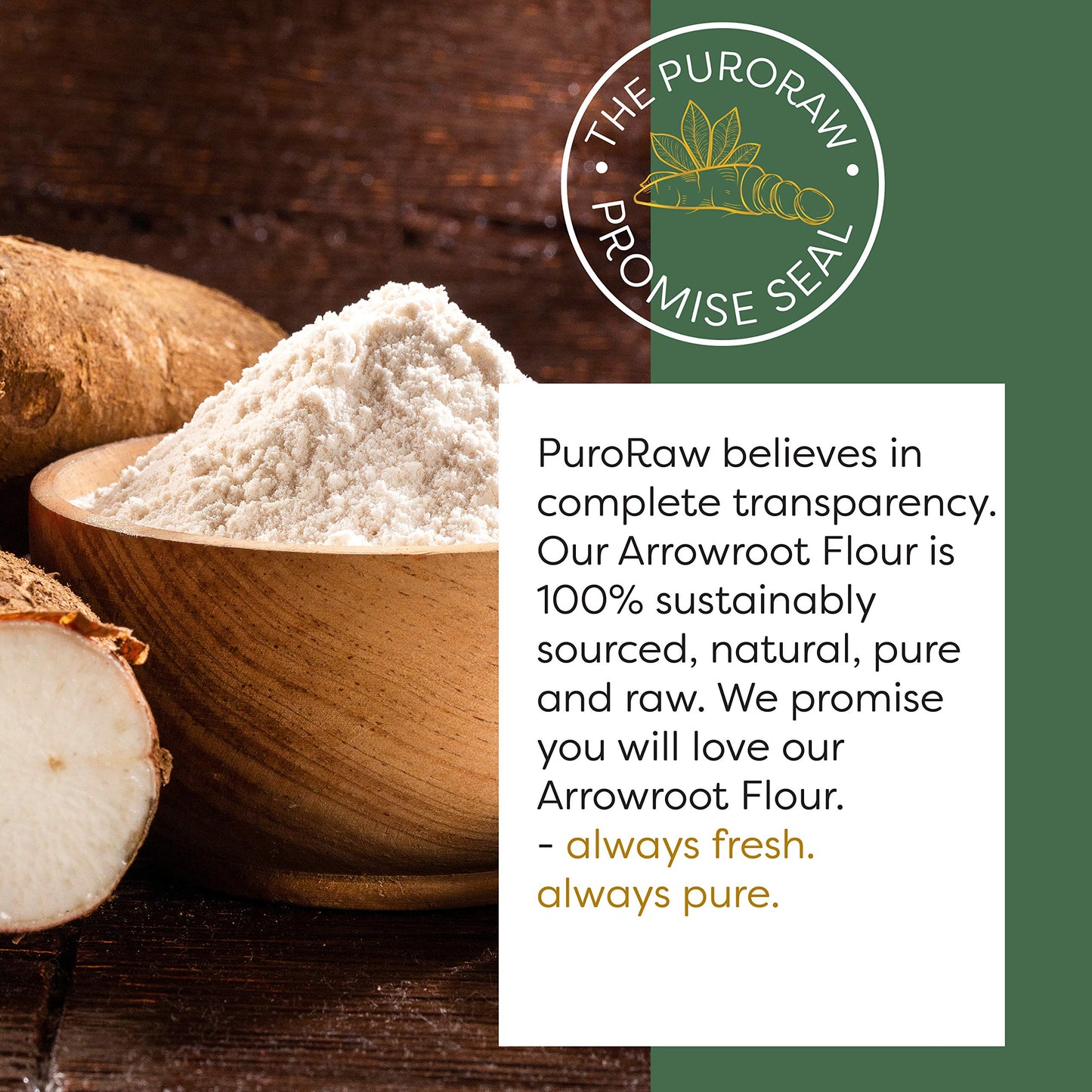Arrowroot Starch Powder, 2Lb Gluten Free, Pure Arrow Root, Paleo, Non-Gmo, Batch Tested, Product Of Thailand, 2 Pounds, By Puroraw