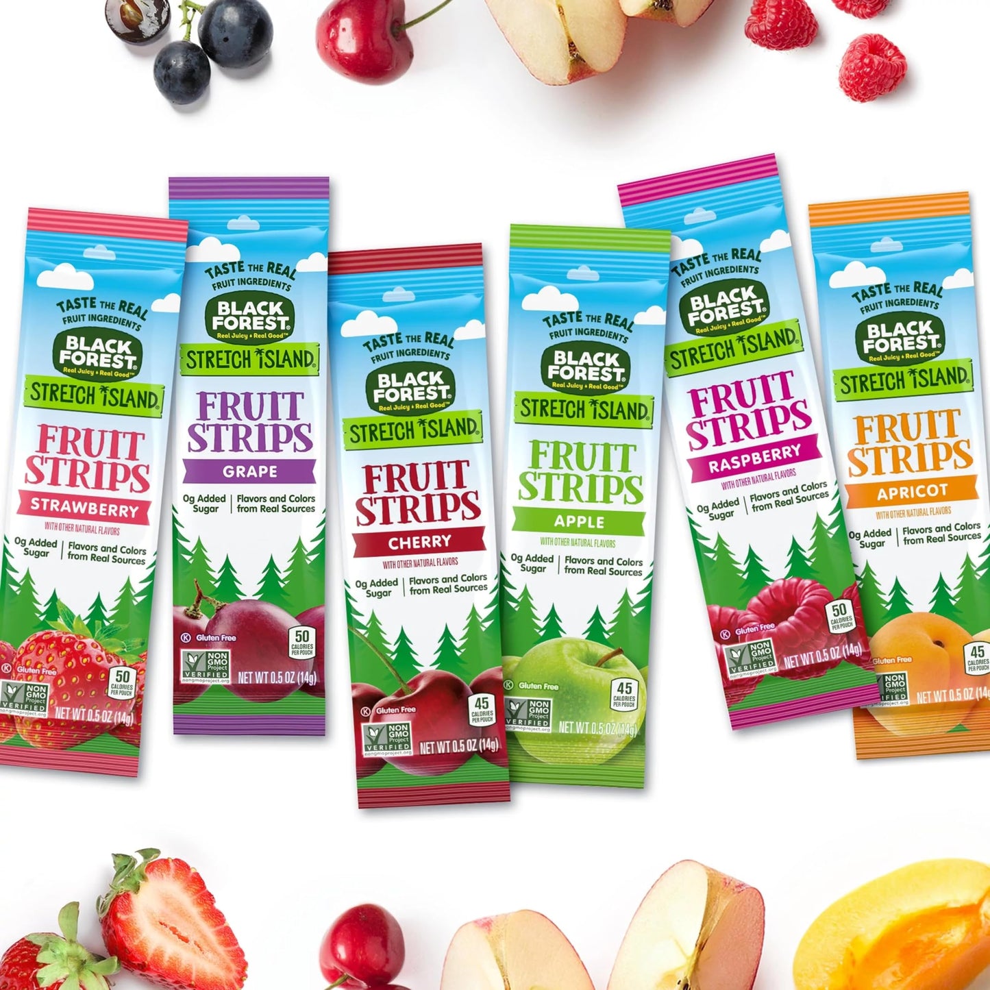 Black Forest Fruit Strips, Assorted Flavors, Zero Added Sugar, 48 Count, Non-GMO