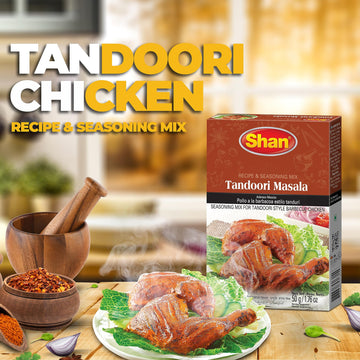 Shan - Tandoori Masala Seasoning Mix (50G) - Spice Packets For Tandoori Style Chicken (Pack Of 3)