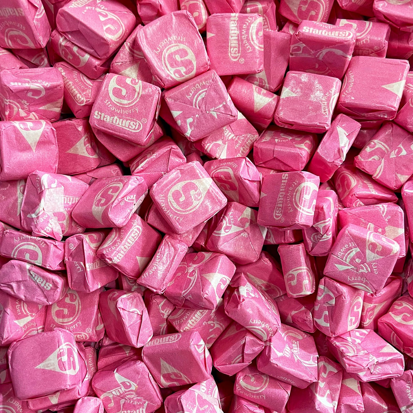 All Pink Strawberry Chewy Candy, 1 LB (Approx. 90 Pieces) Bulk Bag - Pink Individually Wrapped Candy, Perfect for Parties, Event