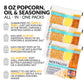 Nostalgia KPP824 Premium Popcorn Packs - 8 Ounce (24 Count) - Yellow Oil & Seasoning Salt
