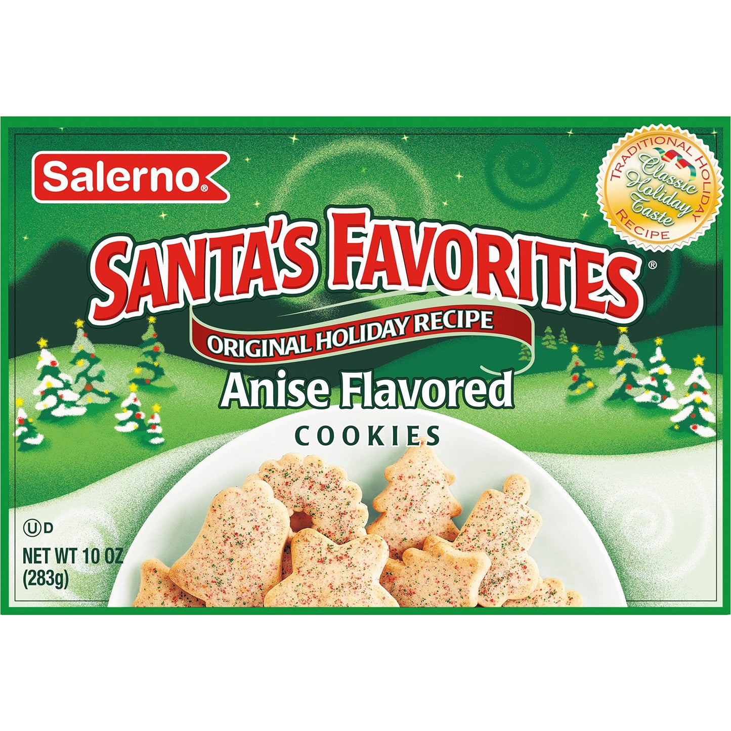 Salerno Santas Favorites Holiday Original Recipe Anise Cookies, 10 Oz