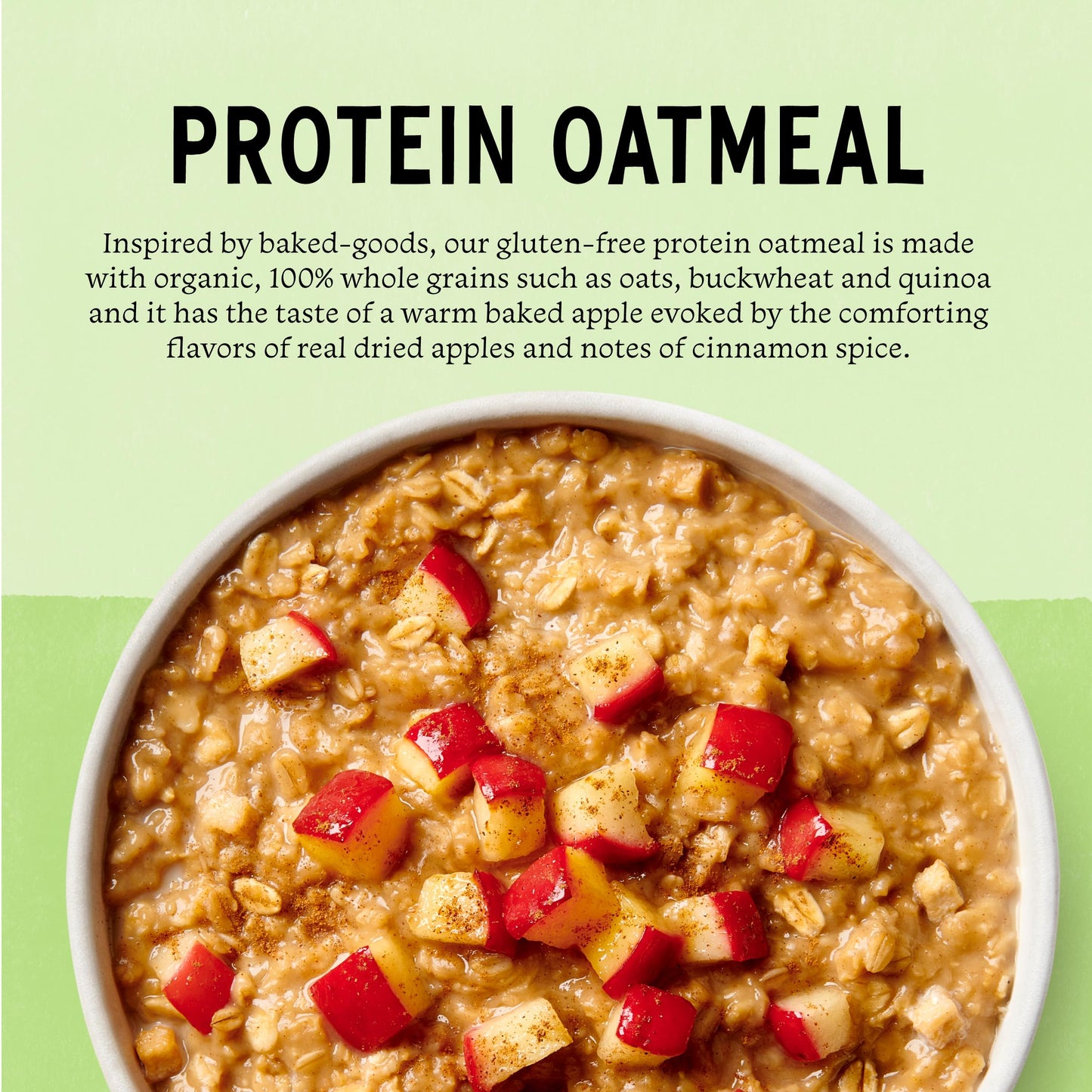 Purely Elizabeth Creamy & Hearty Protein Instant Oatmeal, Apple Harvest Crumble, Vegan Friendly, Organic, Gluten Free & Non-GMO,