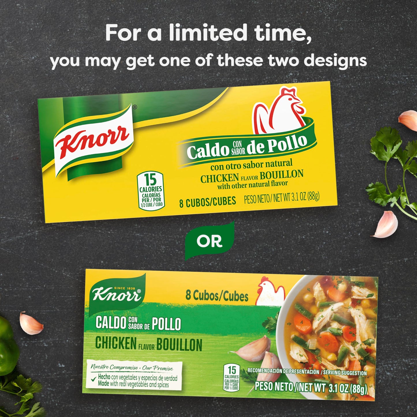 Knorr Cube Bouillon, Chicken, 3.1 Oz, 8 Ct, Pack Of 24