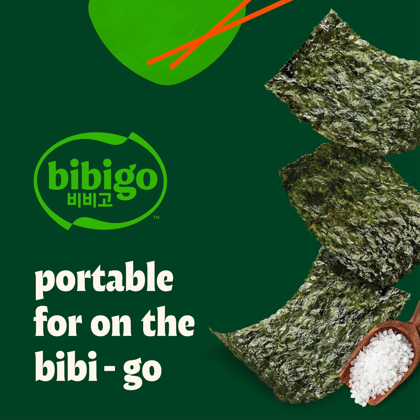Bibigo Seaweed Snack, Sea Salt Flavor, Non GMO, Gluten Free, 0.35 Ounces (Pack of 12)