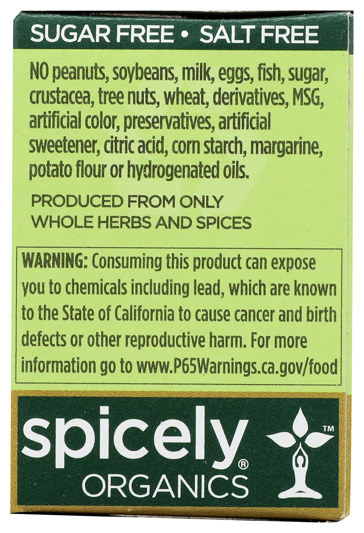 Spicely Organic Mustard Seeds Brown Whole 0.60 Ounce Ecobox Certified Gluten Free