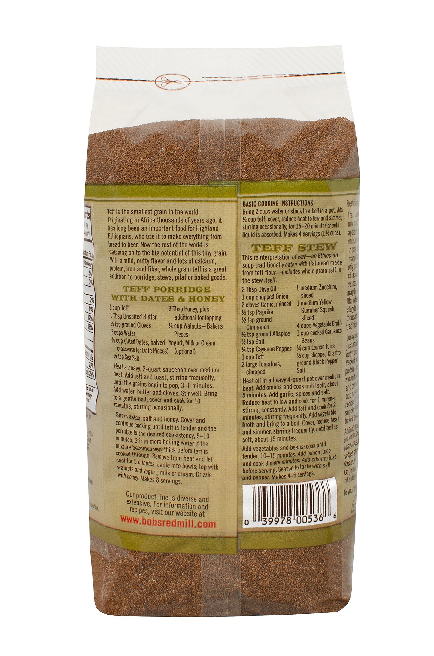 Bob'S Red Mill Whole Grain Teff, 24 Oz (4 Pack)