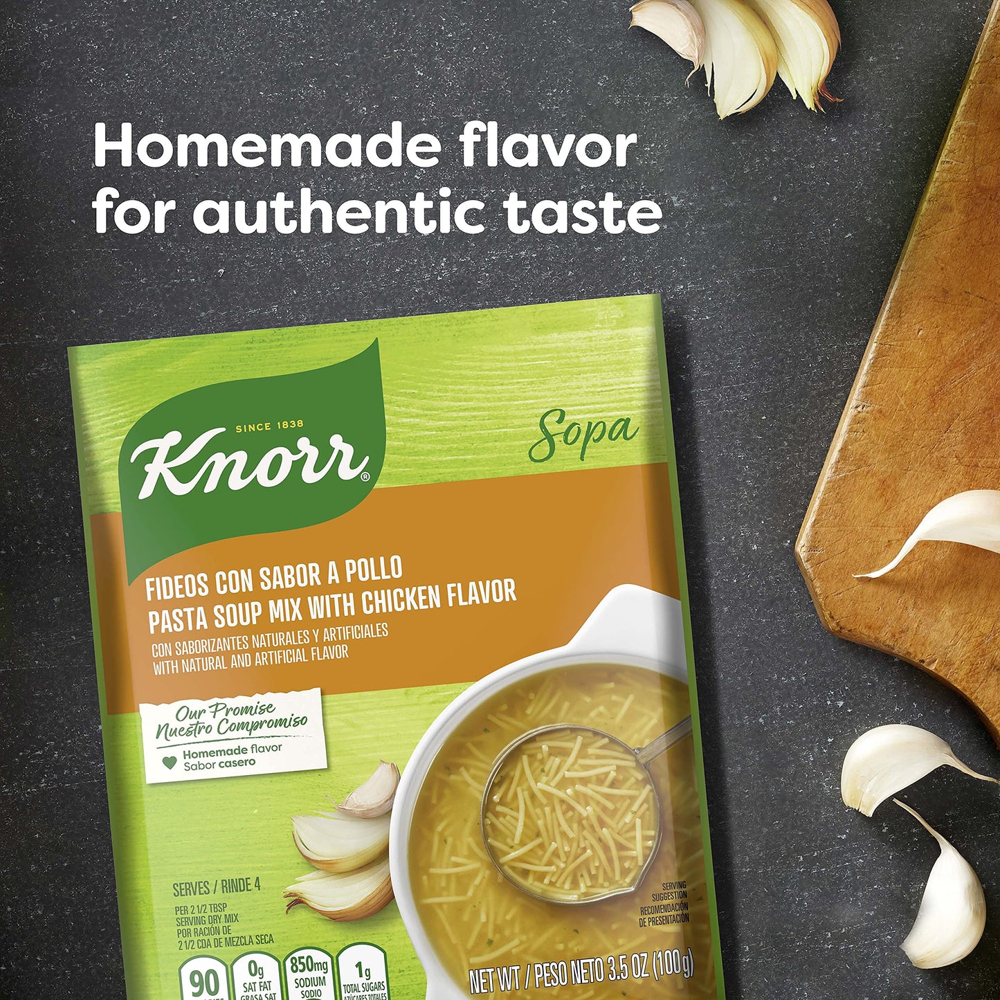 Knorr Sopa Pasta Soup Mix, Chicken 3.5 Oz (Pack Of 12)