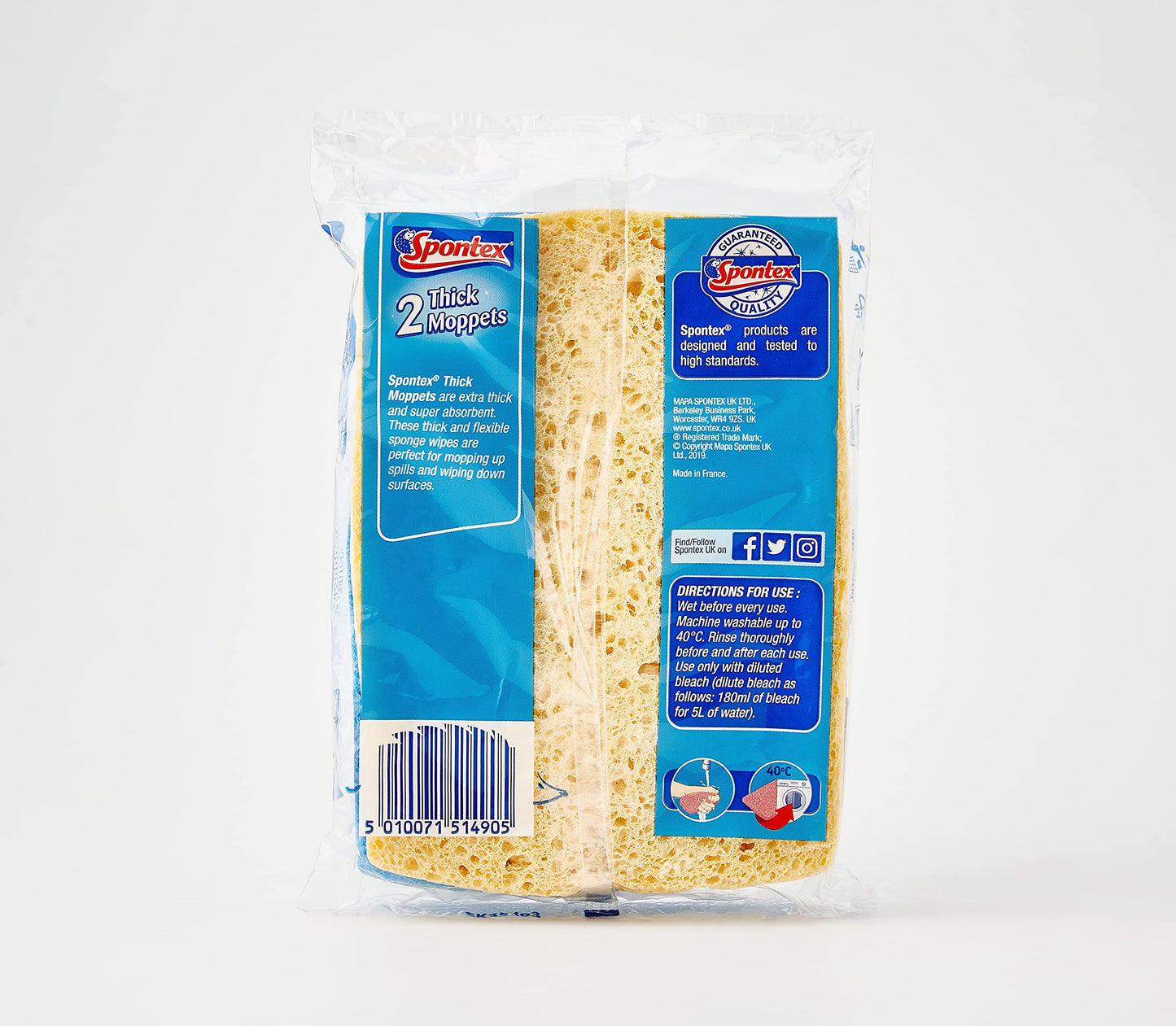 Spontex Hygienic Thick Moppets (Pack Of 2)