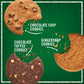 Tates Bake Shop Holiday Cookies Holiday Gift Box, Chocolate Chip, Chocolate Toffee and Gingersnap, 13.5 oz