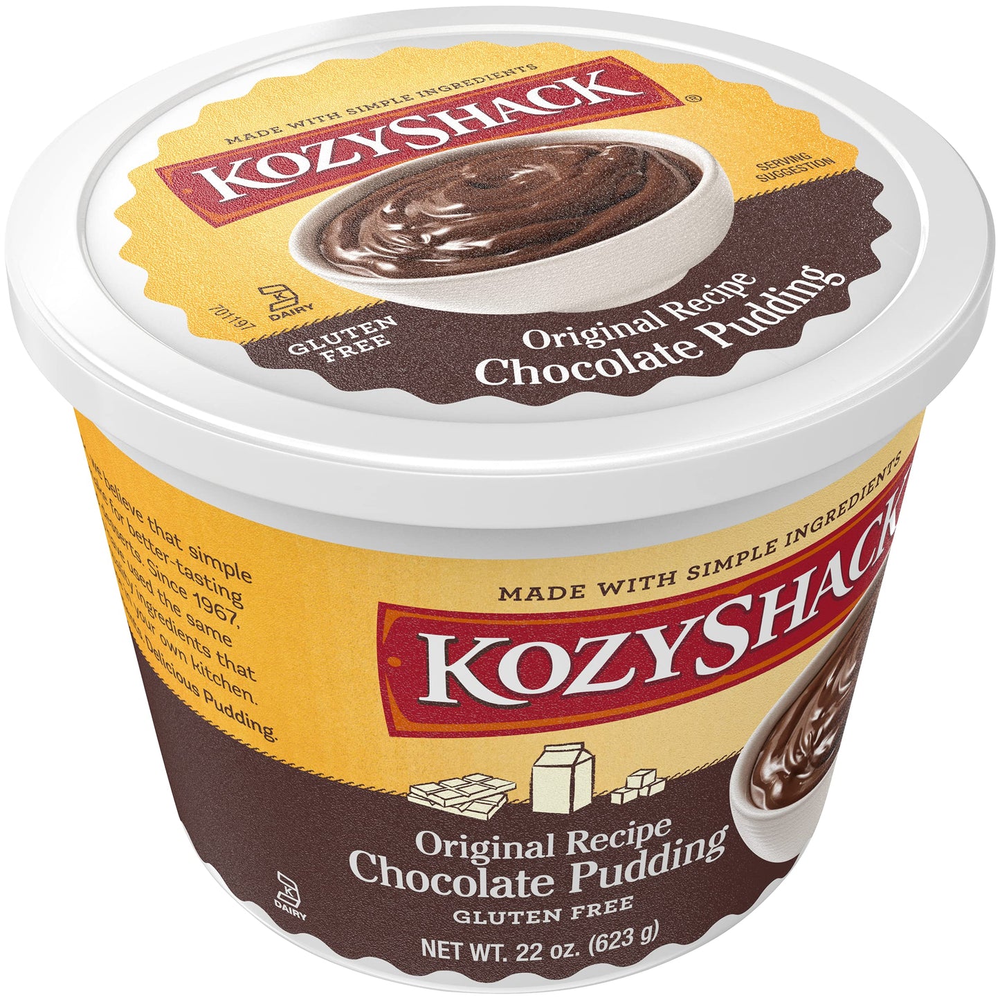 Kozy Shack Original Recipe Chocolate Pudding, 22 oz Tub