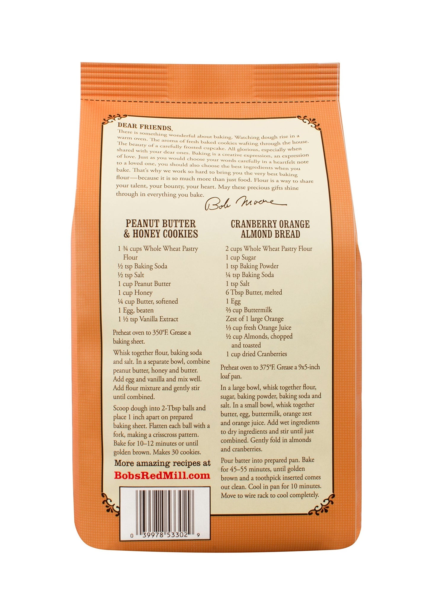 Bobs Red Mill Pastry Flour Whole Wheat - 5 lb