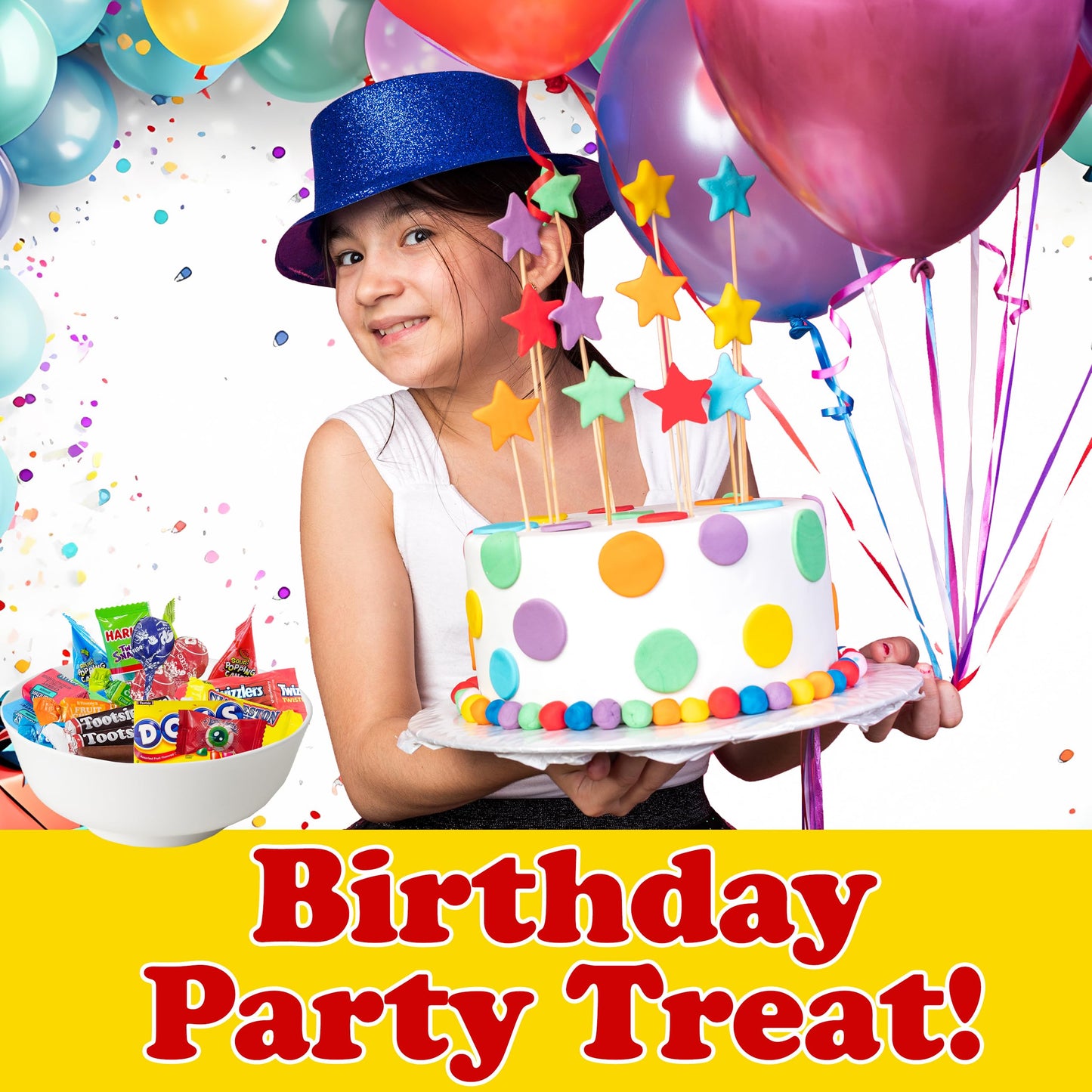 Bulk Candy Assortment Mix  Includes Assorted Individually Wrapped Kids Canndy Variety  Fruit Snacks  Gummy Snakes  Popping Candy and More  Birthday Party Favor Kit Goodie Bag