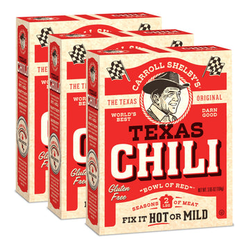 Carroll Shelby s Original Texas Brand Chili Kit 3.65oz Box (Pack of 3)