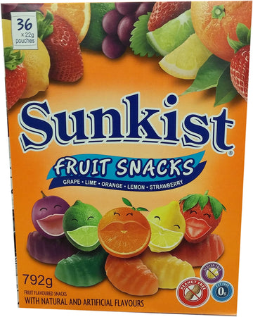 Sunkist Gluten Free Fruit Snacks Assorted Flavour (792g/28 oz) (Imported from Canada)