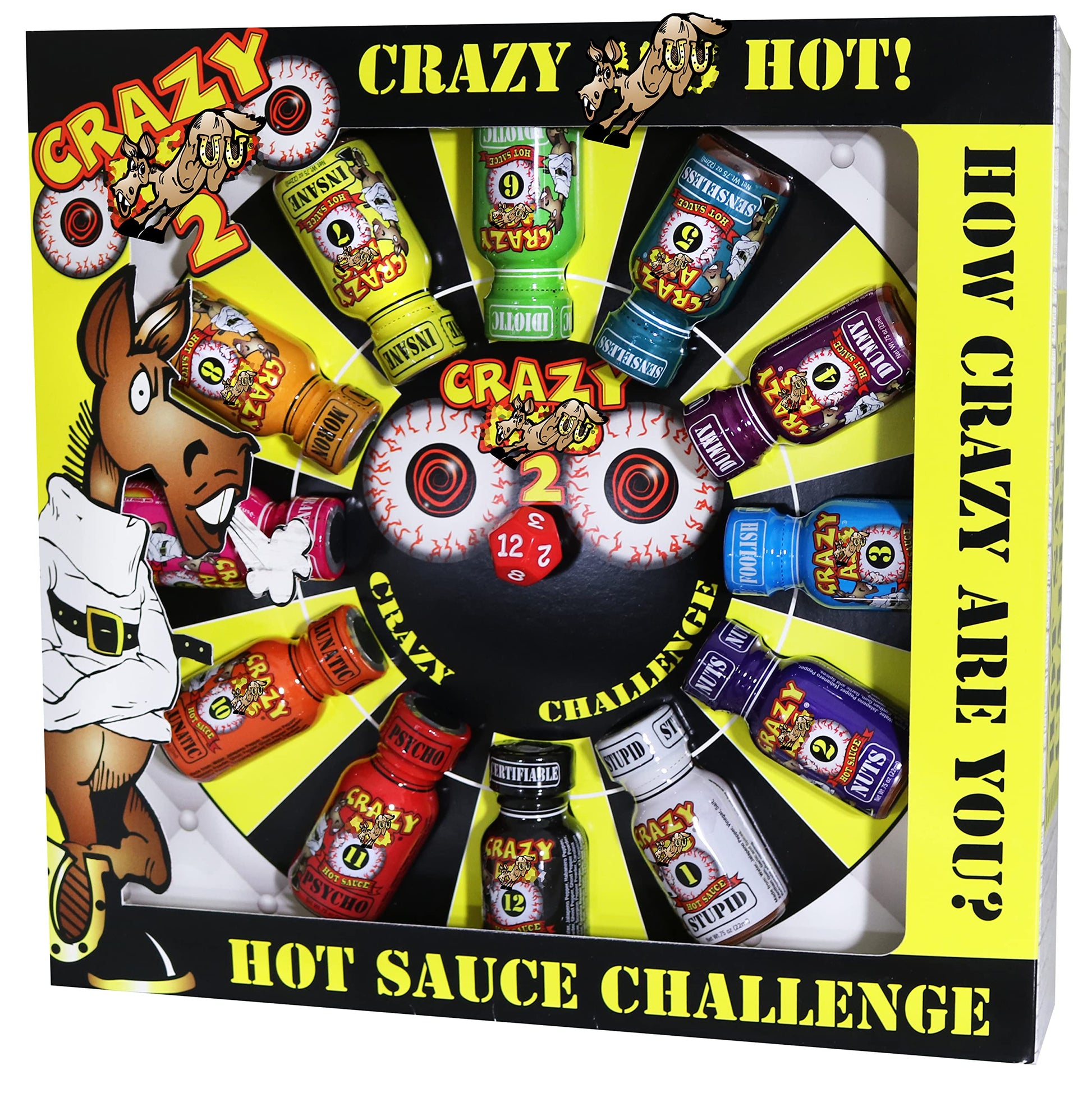 ASS KICKIN Crazy Hot Sauce Gift Set - Gourmet Challenge Dice Game - 1 Count
