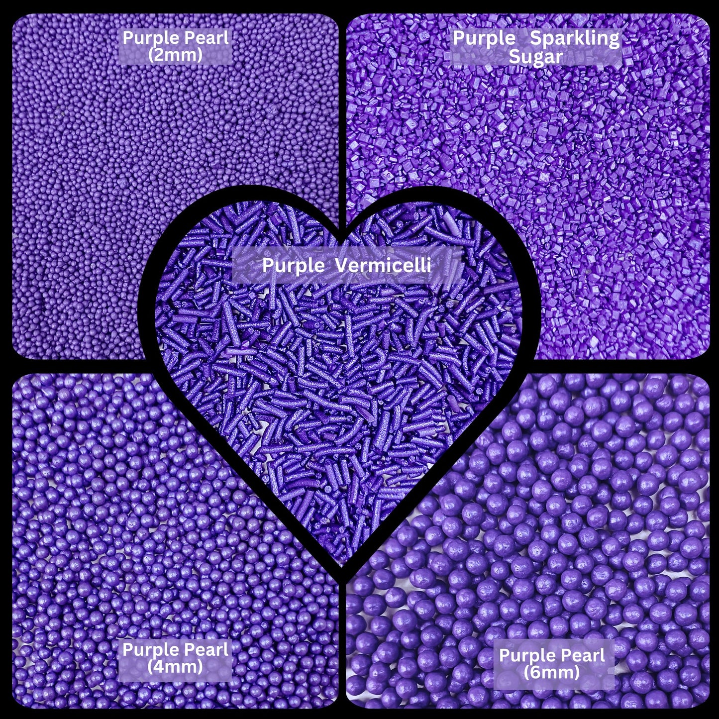 Confect Sprinkles for Cakes & Cupcakes Decoration | Pack of 5 Halloween Fall Bash Purple Sprinkles | Edible Sprinkles | Jimmies