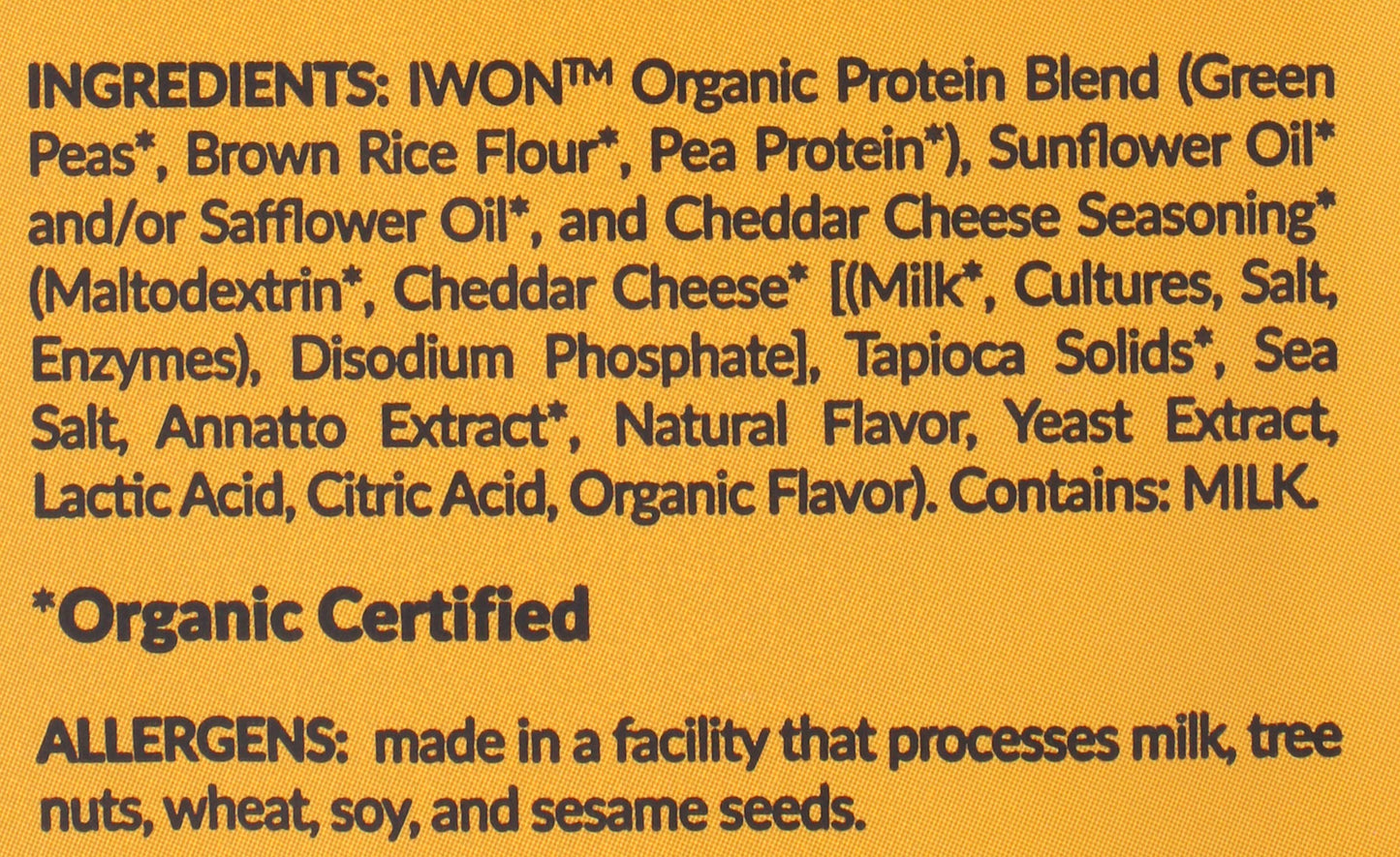 Iwon Organics, Puffs Protein Cheddar Cheese Organic, 5 Ounce