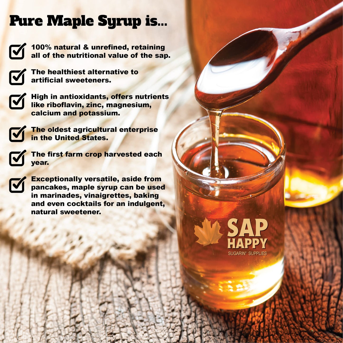 SAP HAPPY Maple Sap Spiles, 25 Count, 5/16 Ecolo Taps for Maple Trees, Tree Saver Spouts