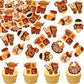 Cyodoos Edible 40Pcs Highland Cow Cupcake Toppers Farm Animals Cupcake Picks Highland Cow Theme Baby Shower Kids Birthday Party 