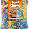 Fruit Chews Mix  Bulk 2 Lbs Individually Wrapped Candy  8 Assorted Fruity Flavors Soft and Chewy Taffies  Peanut and Gluten Free  Colorful Candy for Parties  Appx 135 Pcs