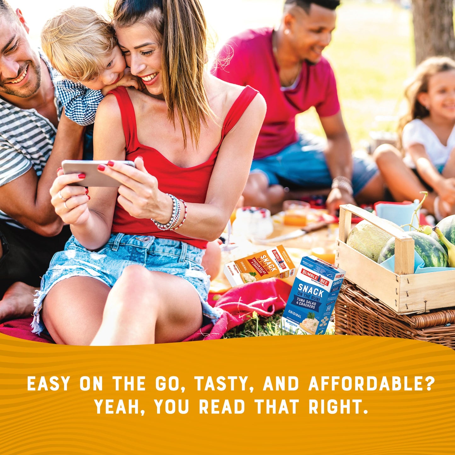 Bumble Bee Snack on the Run BBQ Chicken Salad with Crackers Kit, 3.5 oz - Ready to Eat, Spoon Included - Shelf Stable & Convenie