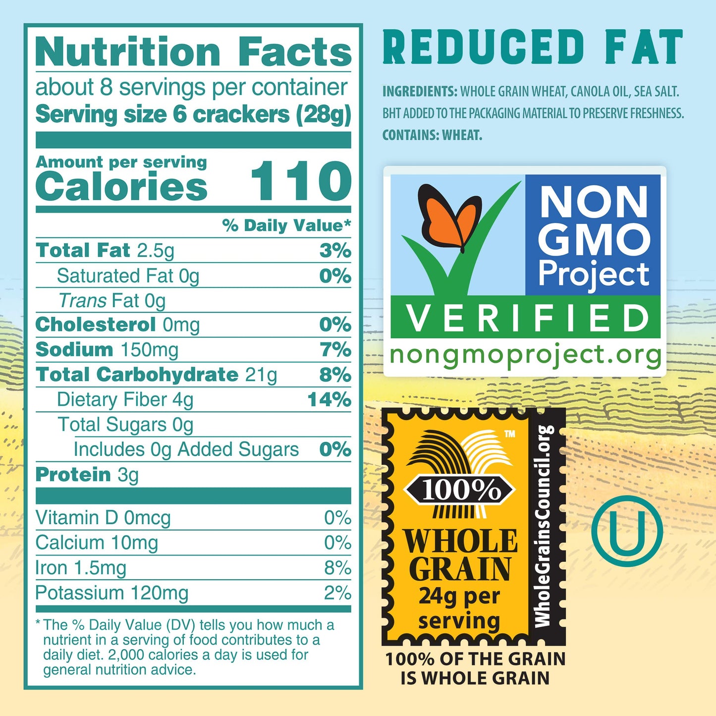 Triscuit Whole Grain Wheat Crackers, Reduced Fat, 7.5 Ounce