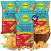 Biena Tasty Thins Veggie Crisps - Hawaiian Bbq, 4-Pack, 4 Oz Bags - Chickpeas & Veggies, Vegan, Gluten Free, Dairy-Free, Non-Gmo