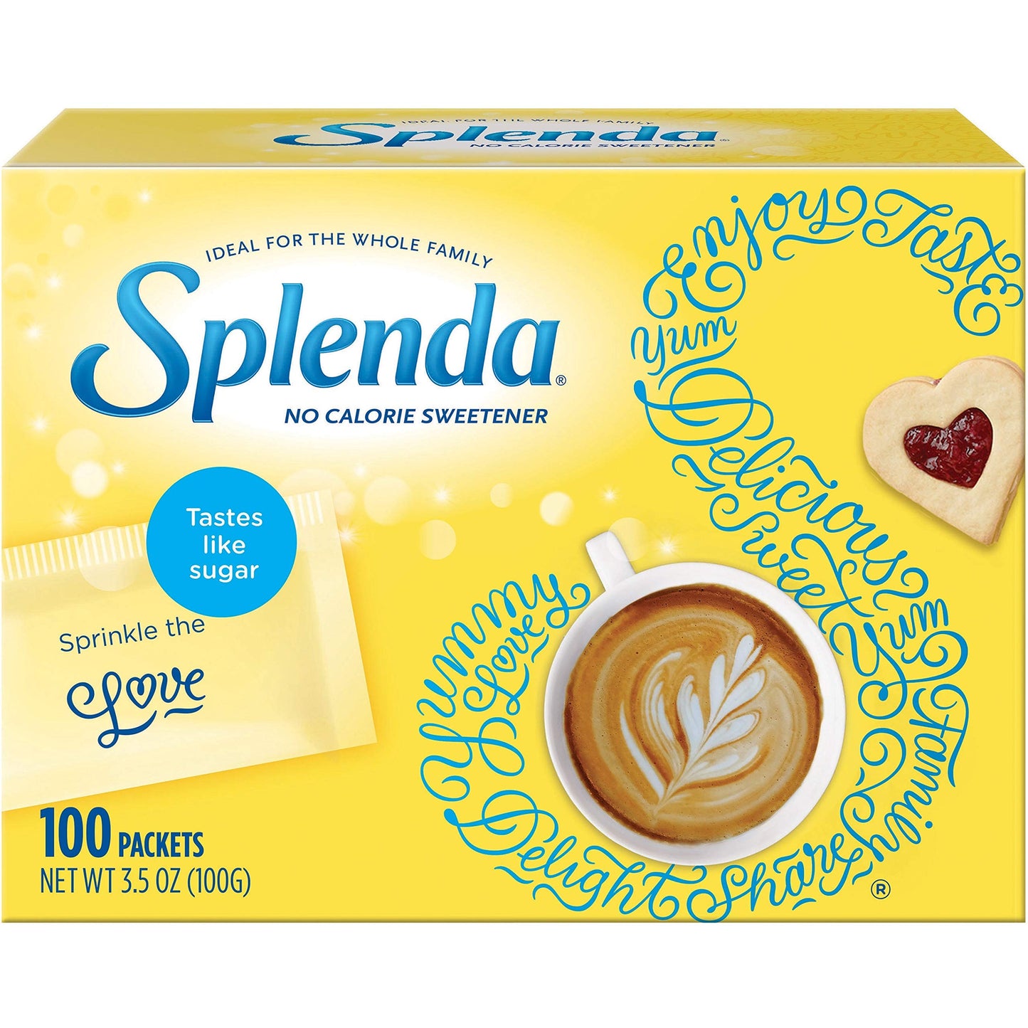 SPLENDA No-Calorie Sweetener Packets, 100 Count (Pack of 12), Model SP14000101