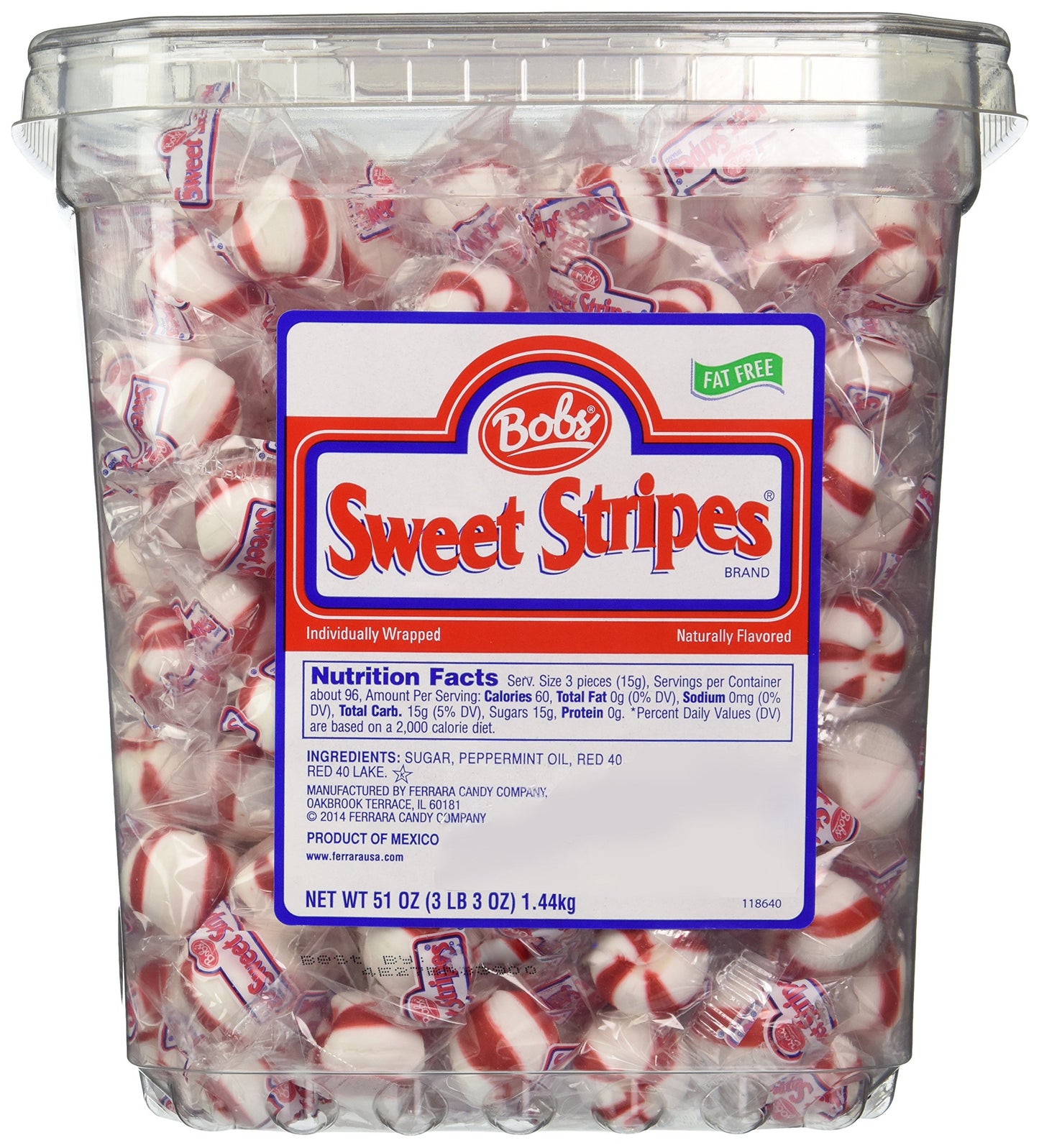 Bobs Sweet Stripes Soft Peppermint Balls (51 Ounce)