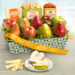get Well Soon classic Fresh Fruit Basket with crackers cheese and Nuts