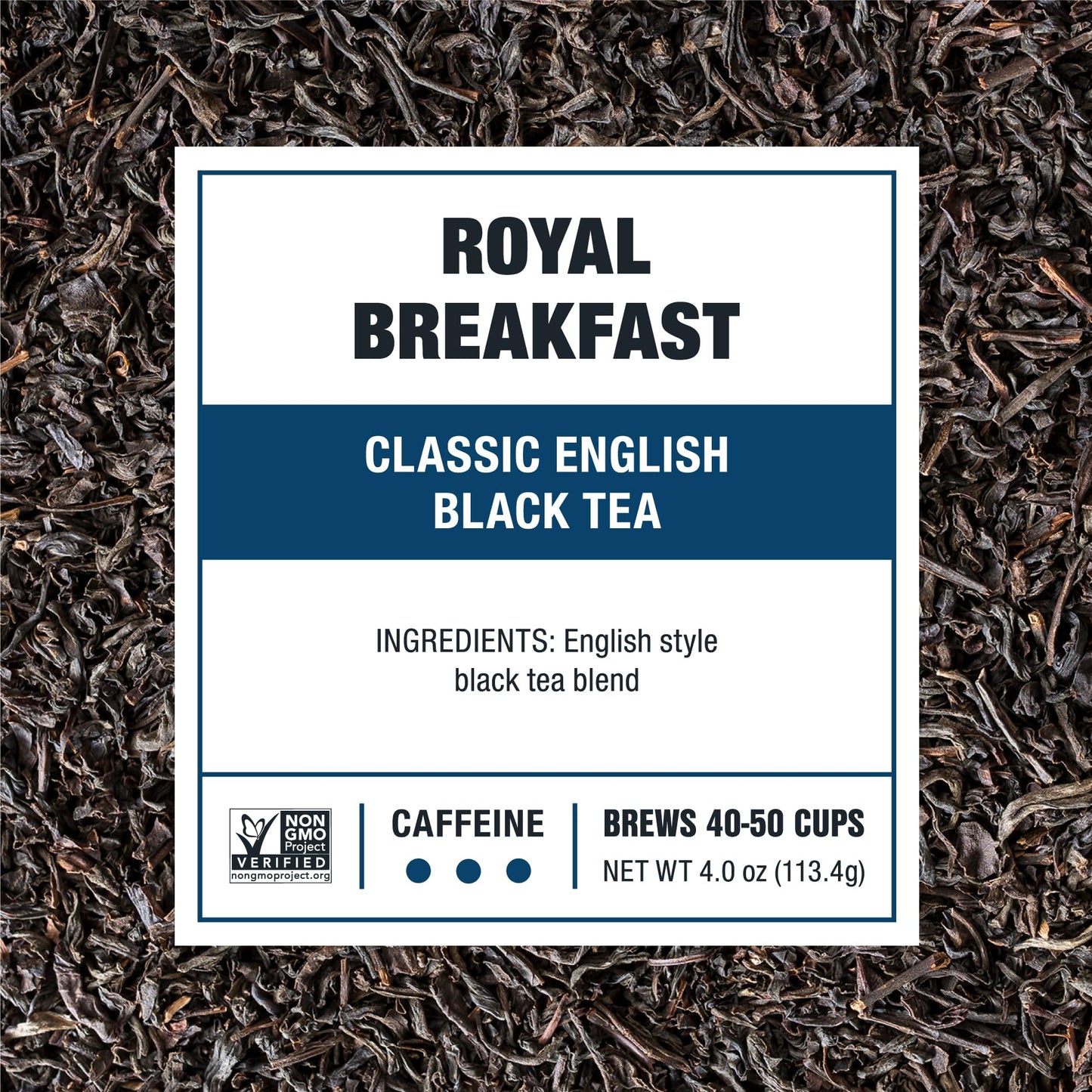 Tiesta Tea Royal Breakfast Loose Leaf Black Tea, 4oz Tin, Brews Up to 50 Cups, High Caffeine