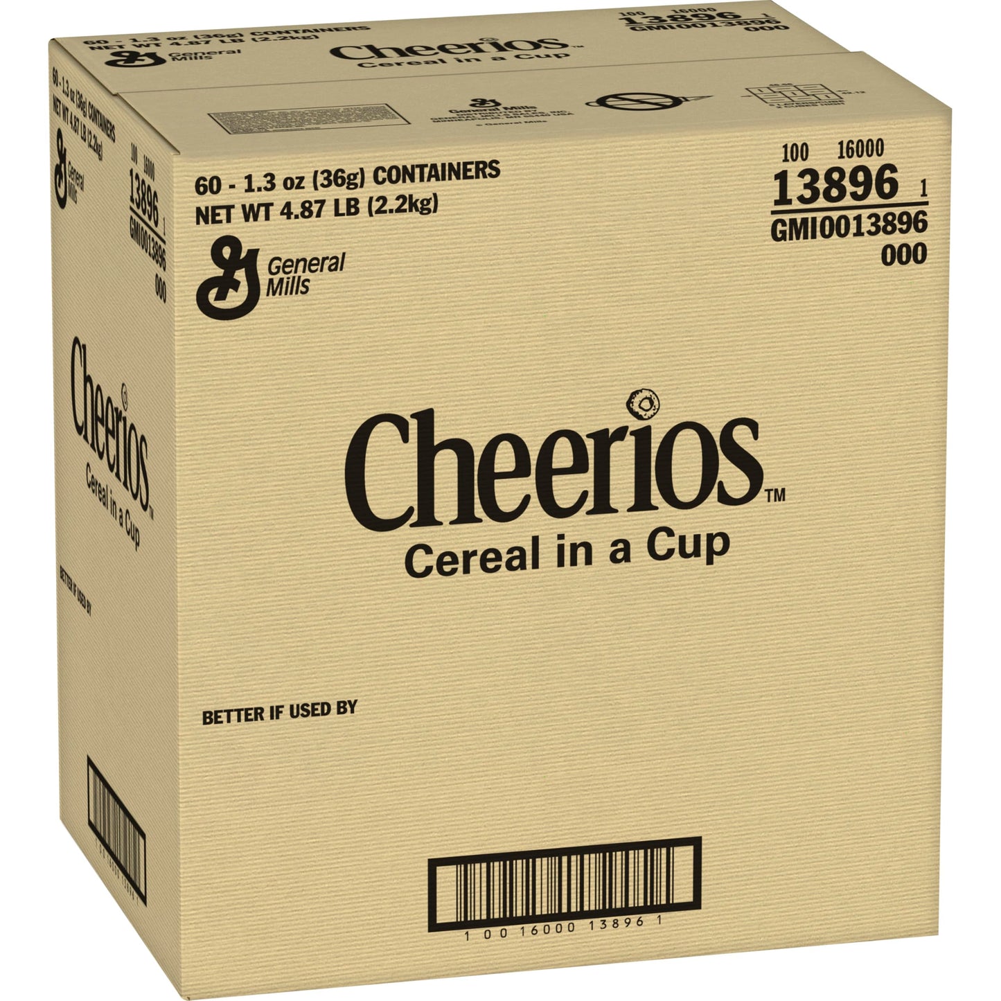 Cheerios Cup Cereal, 1. 3 Oz, 6 Count (Pack of 10)
