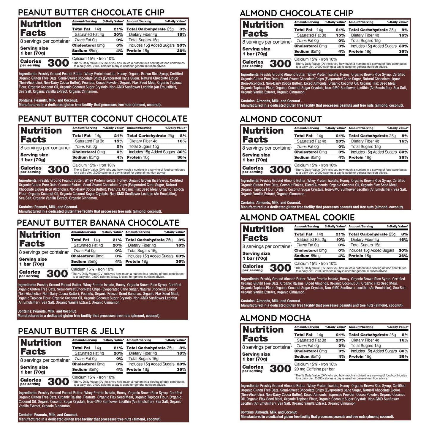 G2G Protein Bar, 8 Flavor Variety Pack, High Protein, Gluten-Free, Healthy Snack, Delicious Meal Replacement, Clean Ingredients, Refrigerated For Freshness, 32 Bars (4 Packs Of 8)