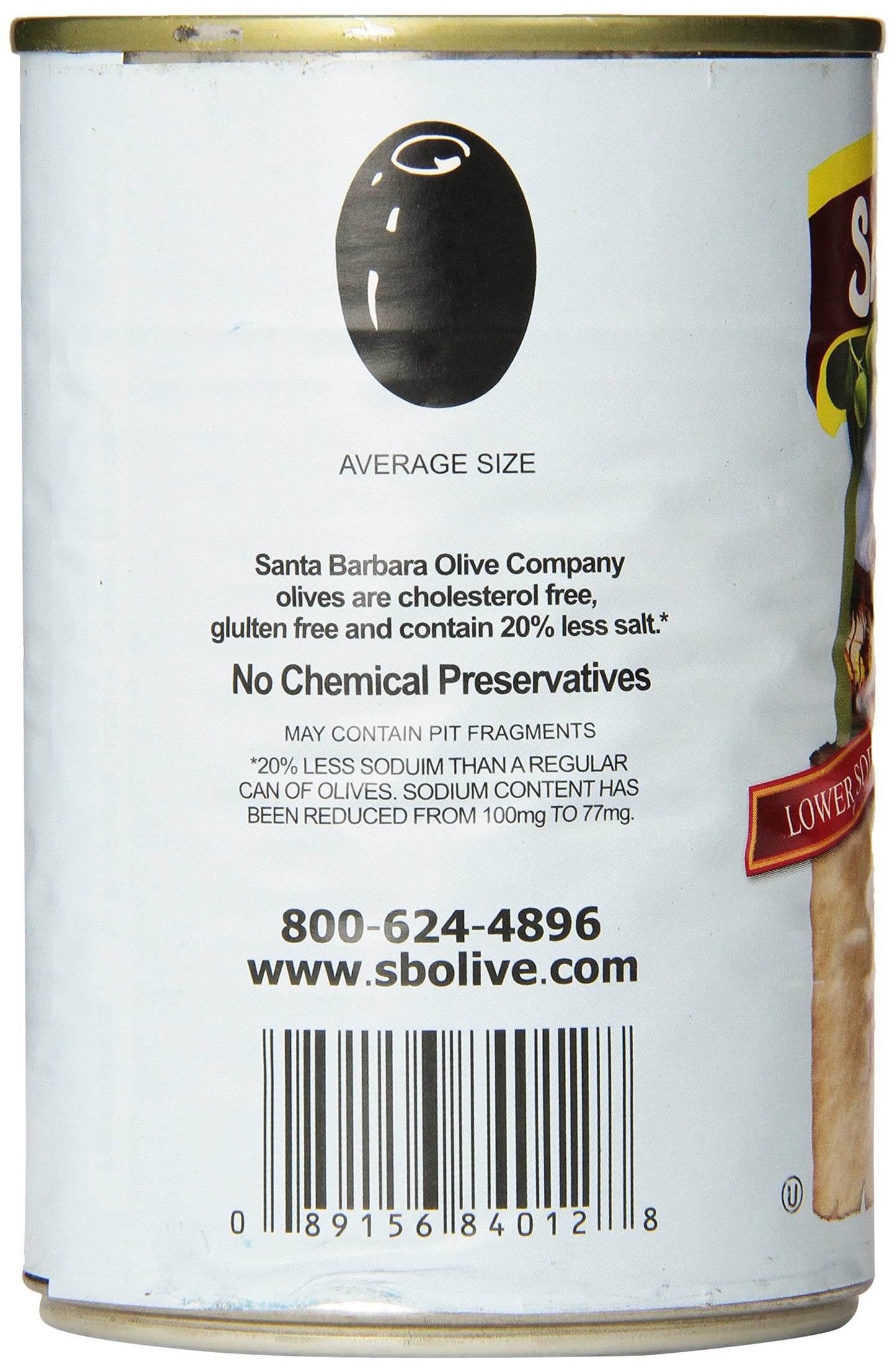 Santa Barbara Olive Co. California Large Pitted Ripe Olives, 6 Ounce Tins (Pack Of 12)