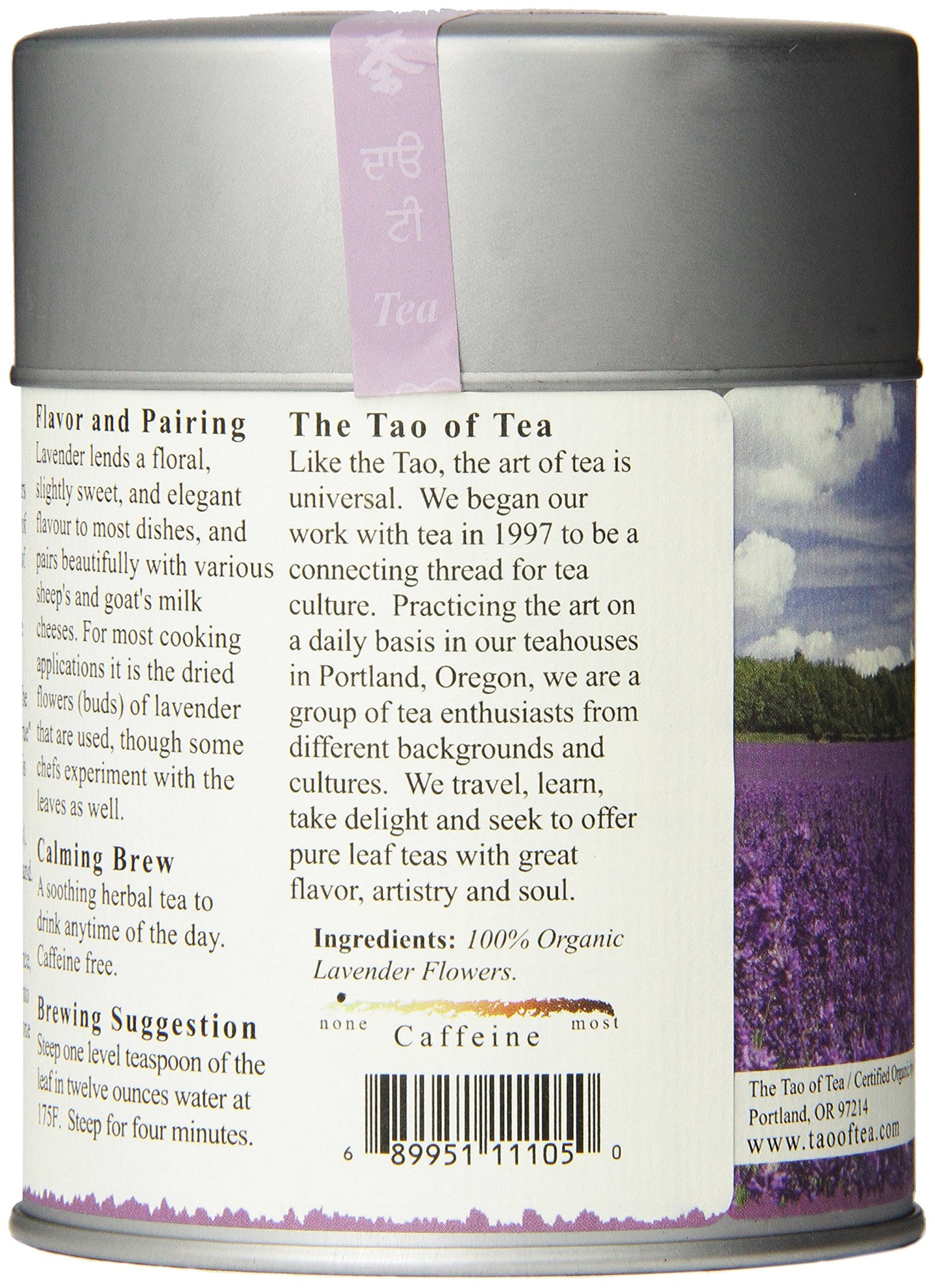 The Tao of Tea Lavender Herbal Tea Loose Leaf 2 Ounce Tin