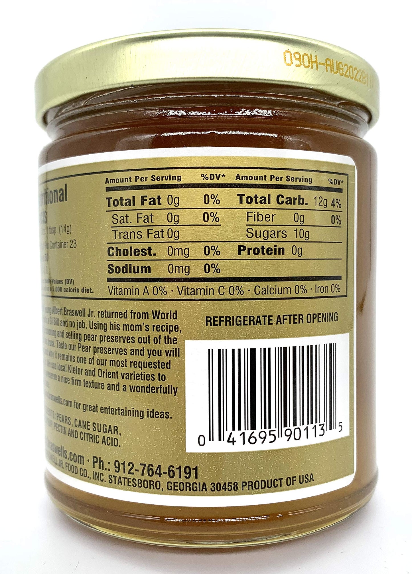 Braswell'S Pure Pear Preserves