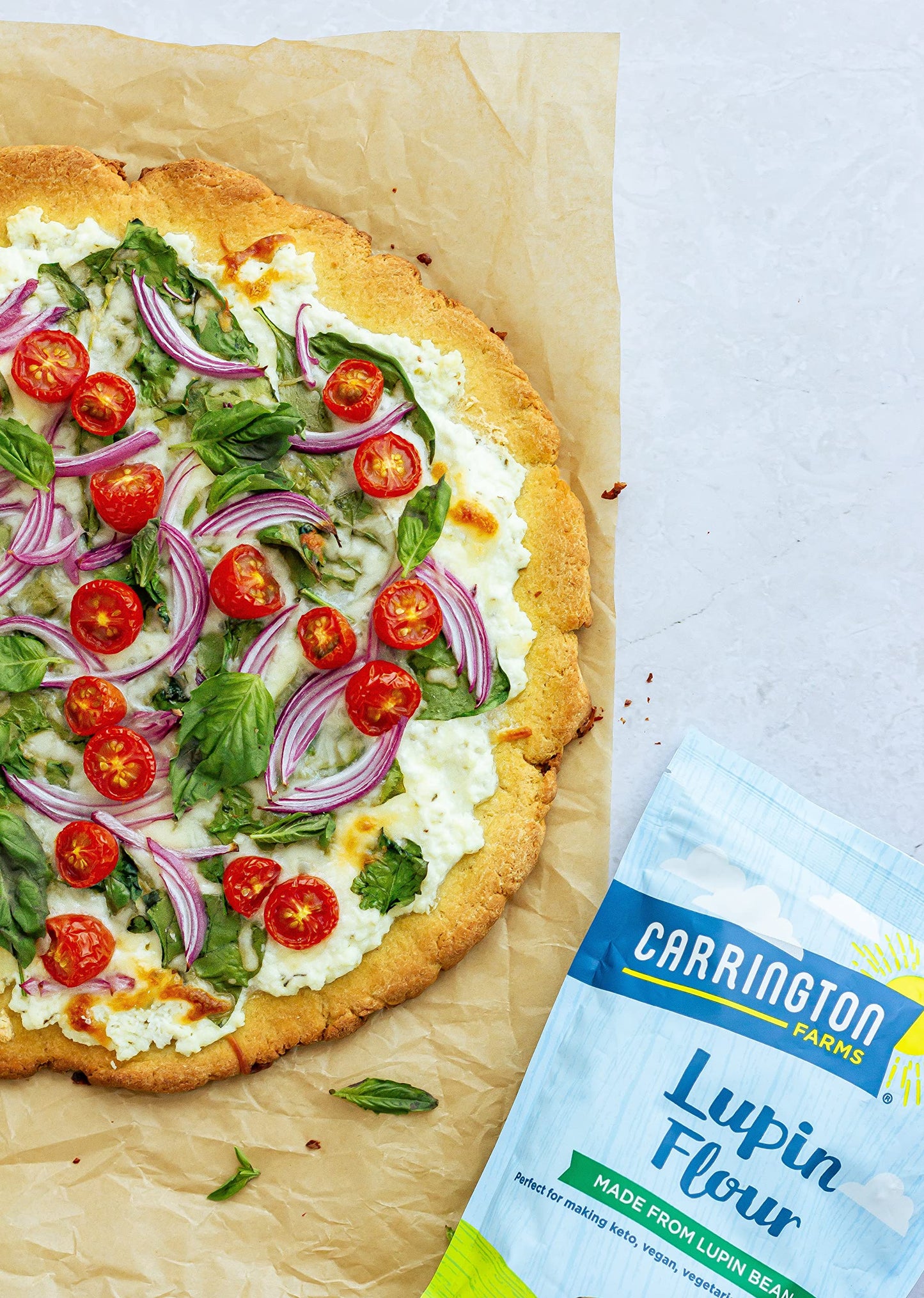 Carrington Farms - Lupin Flour - Keto and Vegan Friendly Ground Flour- Non GMO, Gluten Free Lupin Flour - Low Carb, High Protein