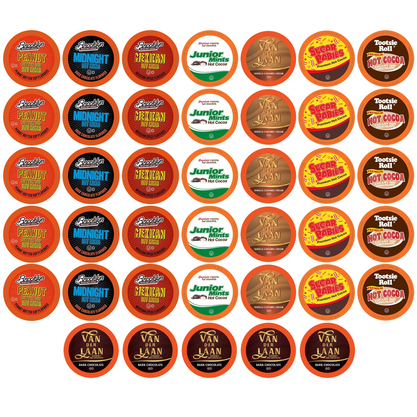 Two Rivers Coffee Hot Chocolate Variety Sampler Pods Compatible with 2.0 Keurig K Cup Brewers, 40 Count