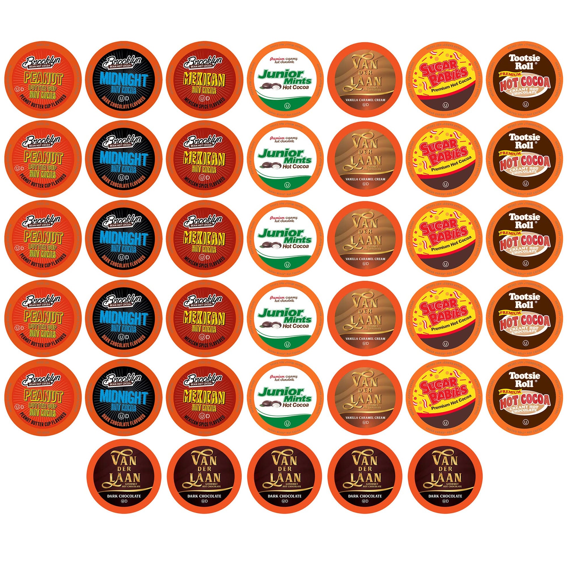 Two Rivers Coffee Hot Chocolate Variety Sampler Pods Compatible with 2.0 Keurig K Cup Brewers, 40 Count