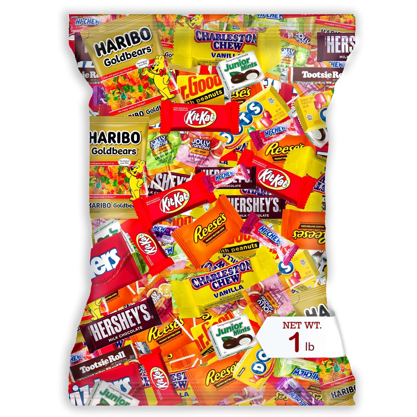 Individually Wrapped Mini Candy & Chocolate Mix - 1 lb Bulk Easter Candy Assortment - Easter Basket Stuffers, Pinata Stuffer Can