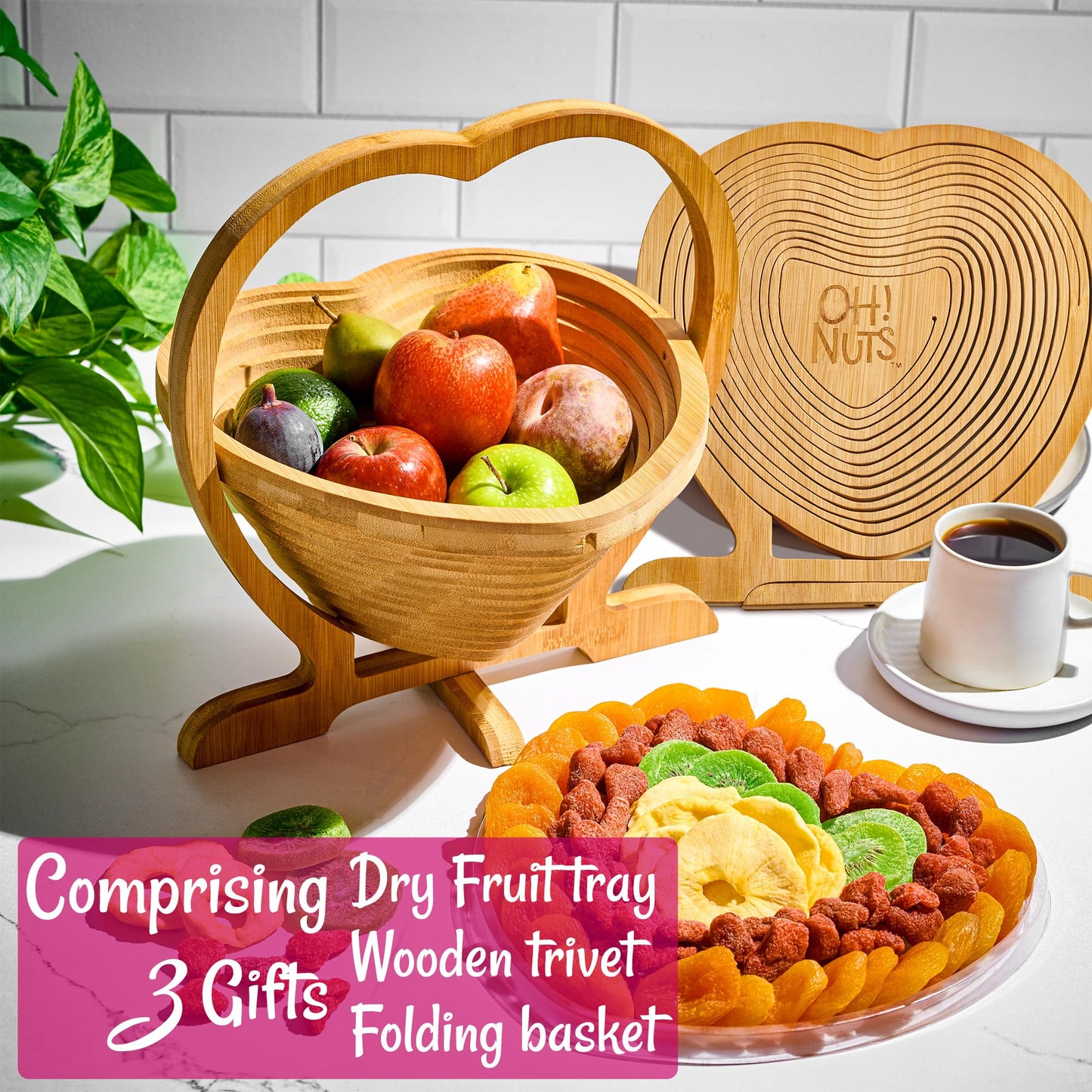 Oh! Nuts Dried Fruit Gift Basket - Premium, Healthy Assortment Of Dried Fruits, Grown And Traditionally Crafted In The Usa - Del